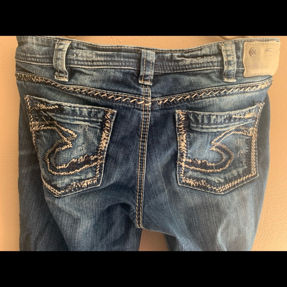 Silver Aiko Jeans. Size 31/35